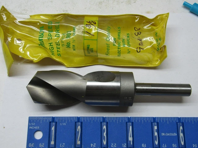IRWIN® 90188 - 1-3/8" HSS SAE Reduced Shank Right Hand S&D Drill Bit