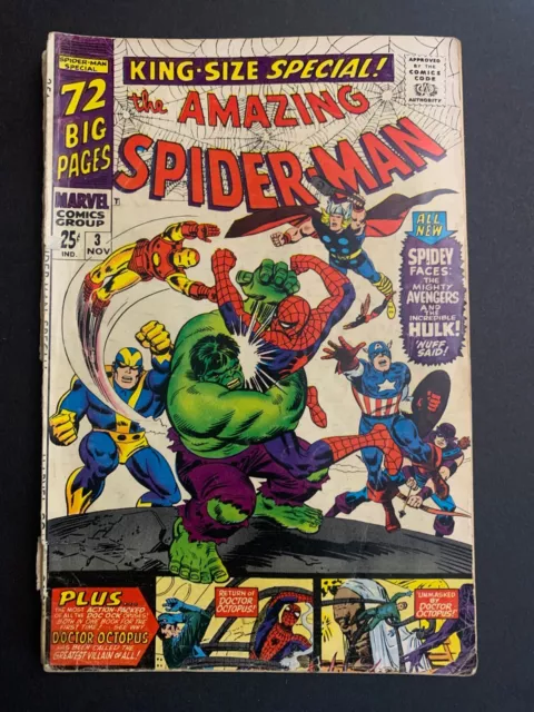 Amazing Spider-Man King-Size Special 3 PR (see descrp) -- Avengers, Hulk 1966