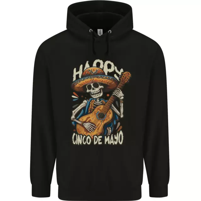 Happy Cinco De Mayo Día México Calavera Guitarra Hombre Sudadera