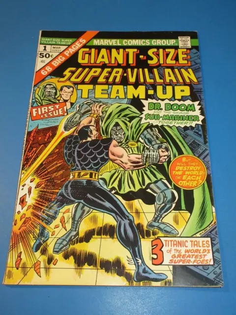 Giant Size Super-Villain Team-Up #1 Bronze age Dr. Doom vs Sub-mariner Fine Wow