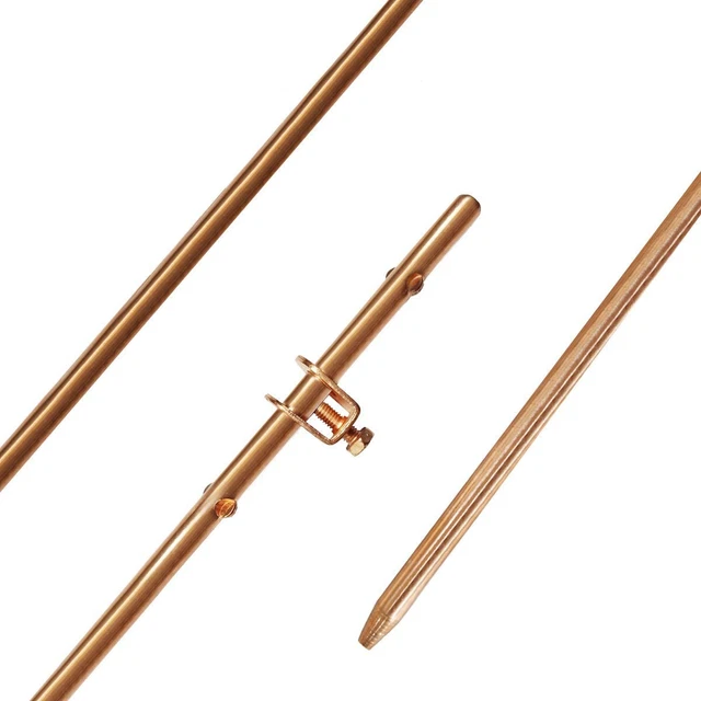 4 Grounding Rod 3/8 Copper Bonded Ground Rod Wire Clamp for Electric Fences