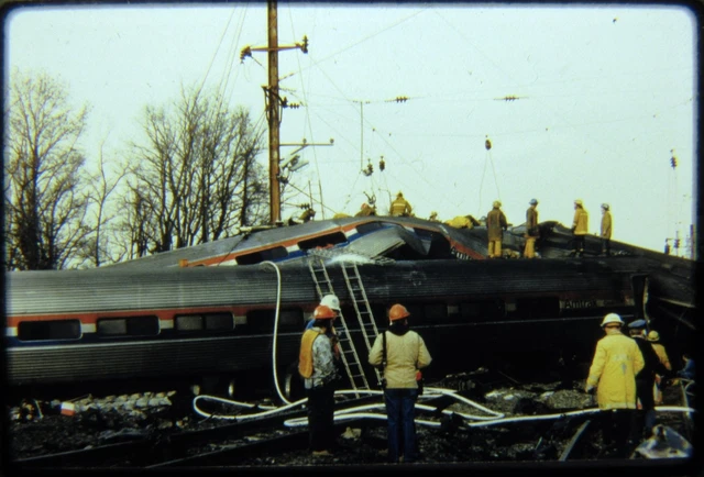Duplicate Railroad Slide DSLD Amtrak AMT Gunpow Wreck Chase MD 1/4/87