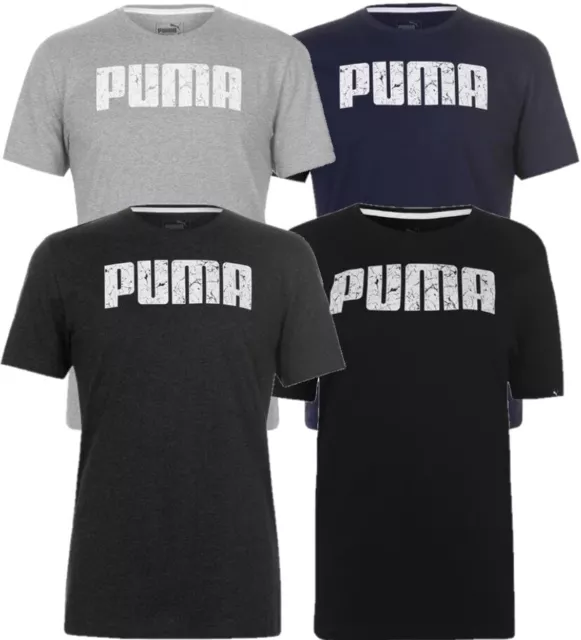 ✅ PUMA No1 LOGO Herren T-Shirt Freizeit Fitness Sport Sommer Schwarz Grau S-XXL