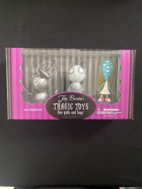 Tim Burton Tragic Toys For Girls and Boys Stain Boy Collectable Set 2003 Boxed