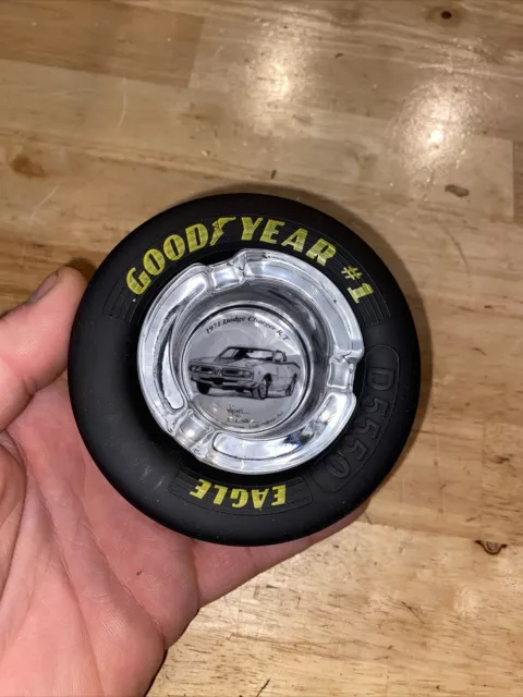 Goodyear Tire Ashtray Dodge Charger Rubber Cigar Aficionado NASCAR Mechanic