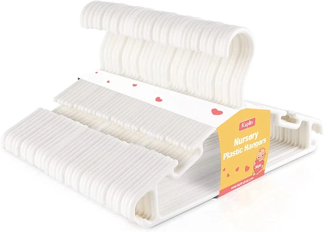 Appendiabiti Bambini in Plastica Bianca - 36 Pz I Grucce Neonato Antiscivolo, Ap