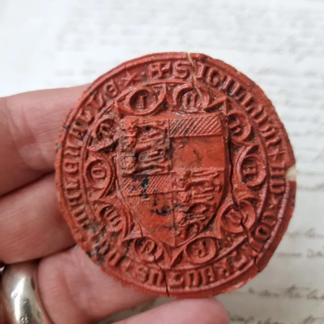Cachet en Cire Sceau Ancien Armoiries Noblesse