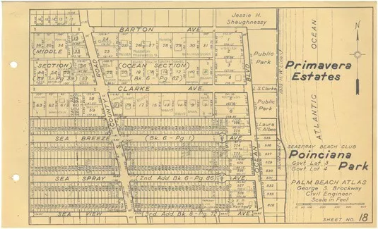 Palm Beach Atlas Sheets 18 and 18A - Barton Ave to Sea View Ave