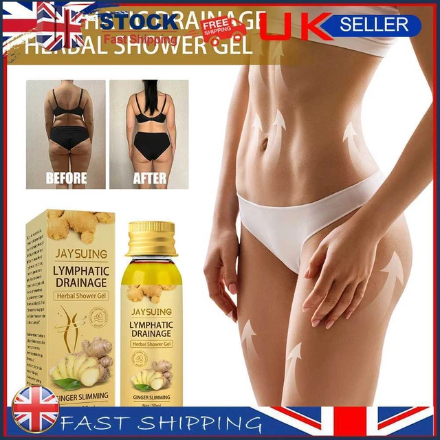 1xLymphatic Drainage Detox Shower Gel Ginger Body Slimming Wash Bath Cleaning UK