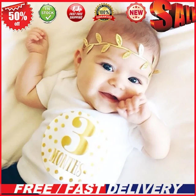 12pcs Memory Monthly Stickers Pregnant Women Newborn Baby Milestone Photo Props