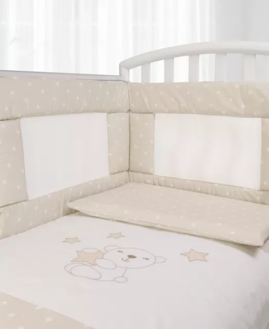 Babysanity® Set Paracolpi Lettino Traspirabile Piumino Copripiumino Federa