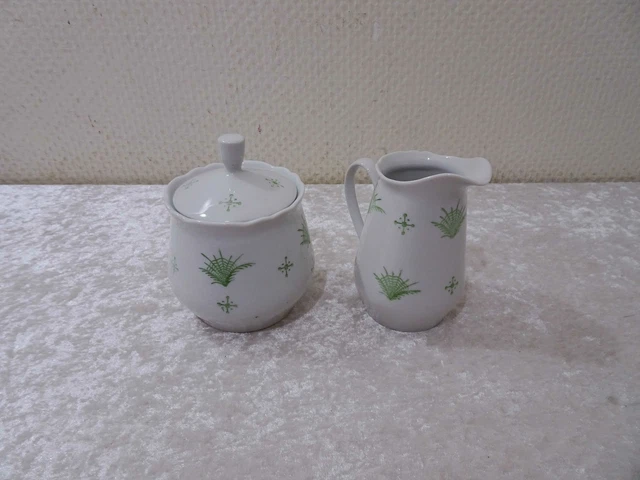 Sucrier et pot à lait en porcelaine Vintage made in France