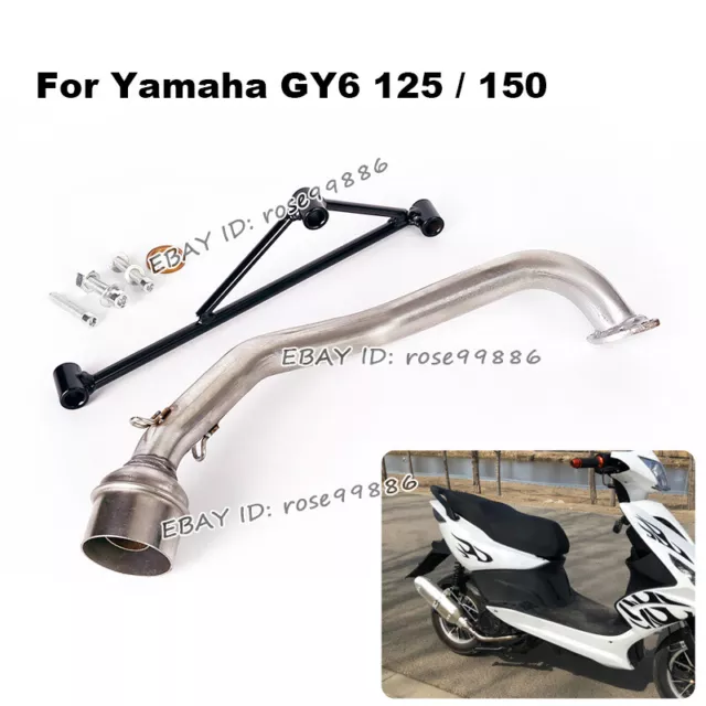 For Yamaha GY6-125 GY6-150 Slip On Exhaust System Link Pipe Connect 51mm Muffler