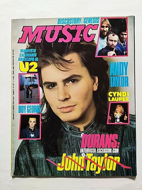 MUSIC n. 89-1987 BOY GEORGE -U2 -CYNDI LAUPER-GENESIS-ALICE COUPER -DURAN DURAN
