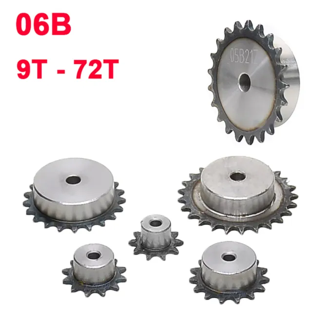 06B 9T - 72Tooth Chain Sprocket 45# Steel With Steps Chain Sprockets Quenching