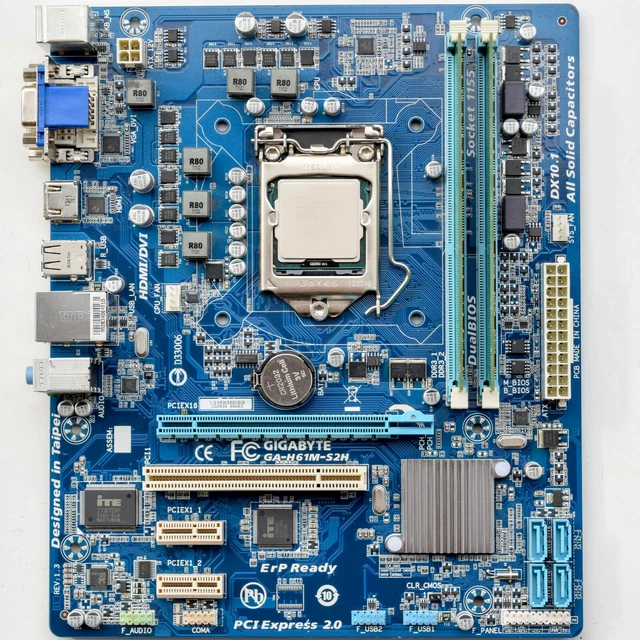 GIGABYTE GAH61MS2H LGA1155 Motherboard Intel H61 MicroATX SATA 4GB