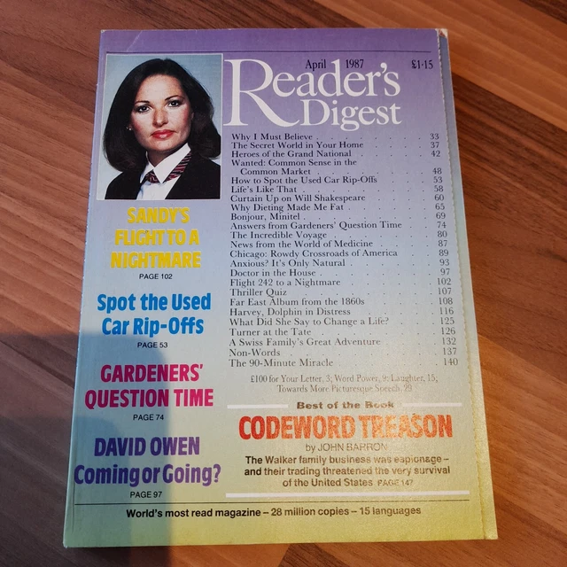 READERS DIGEST MAGAZINE April 1987 £2.40 PicClick UK