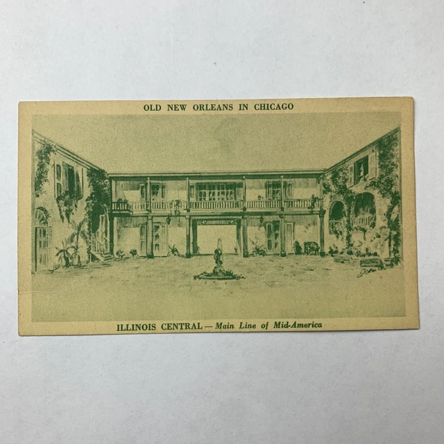 Postcard Illinois Chicago IL Old New Orleans Central Railroad Fair 1940s