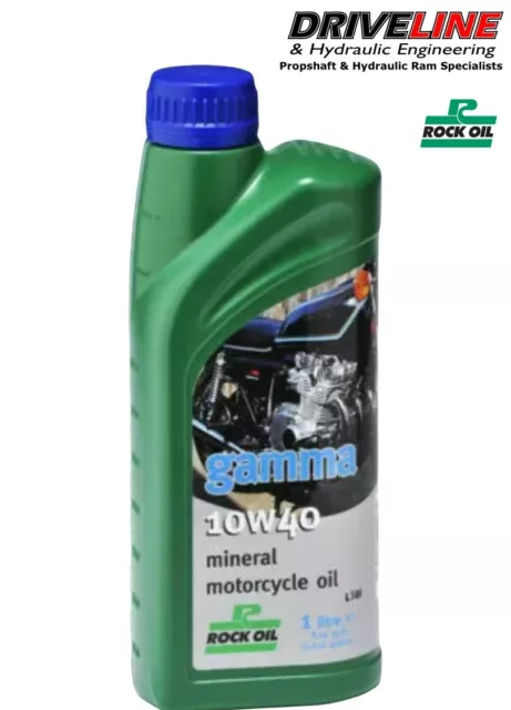 1L - Rock Oil Gamma Motorcycle 10w40 Mineral - bike 4 stroke classic engine