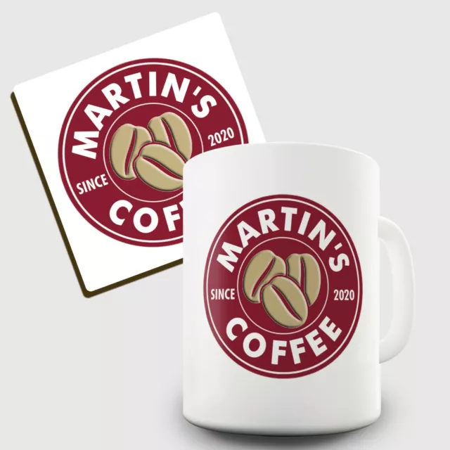 Costa style Personalised Mug and Coaster Gift - Inspired by the Costa Logo