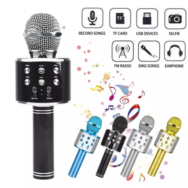 Bluetooth Karaoke Microphone Portable Handheld Microphone for Kids Adults G3