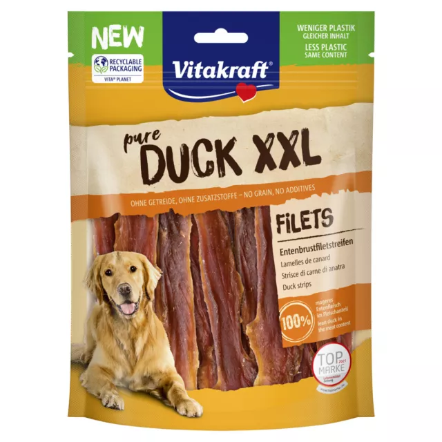 Vitakraft Canard Filets XXL Entenbrust 250 G, Friandise pour Chien, Neuf