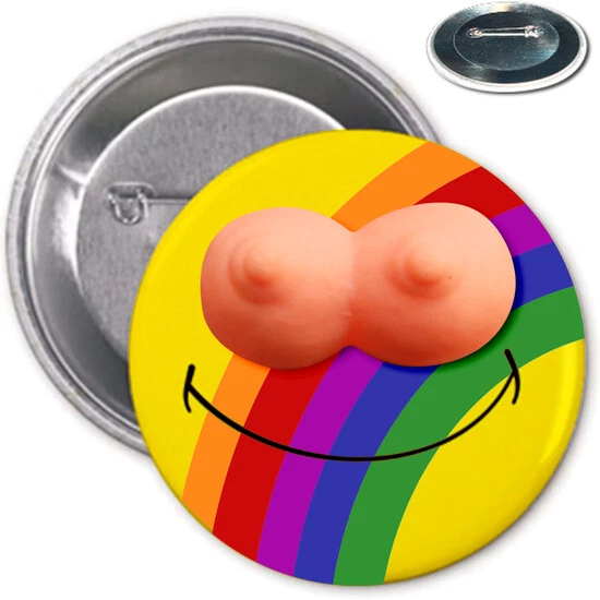 12 Chapas Sonrisas Arcoiris Tetitas