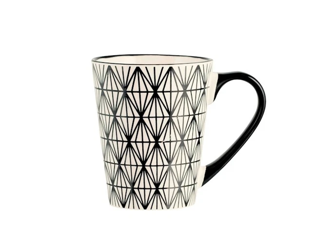 Tazze Mug Vhera in stoneware decoro CC 350 astratto moderno H 10 cm