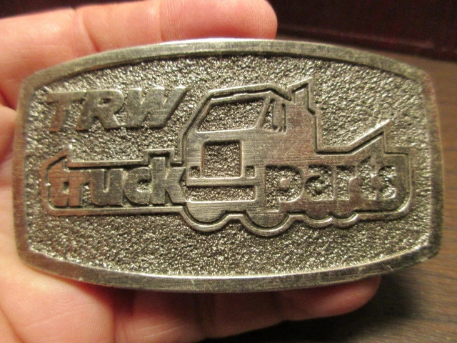 Vintage Men's Belt Buckle - Pewter - TWR Truck Parts - Trucking