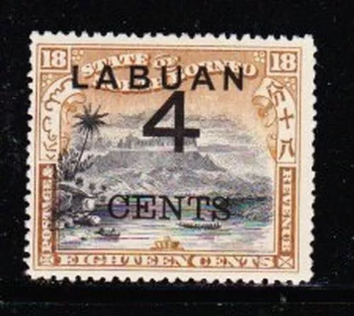Album Schätze Labuan Scott # 91 4c Auf 18c Mt.Kinabalu Mint Leicht mit Scharnier