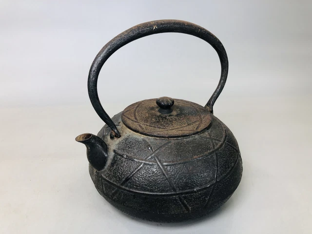 Y5868 TETSUBIN Iron kettle Nambu Nanbu ironware teapot pot Japan antique vintage