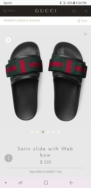 Gucci hotsell slides bow