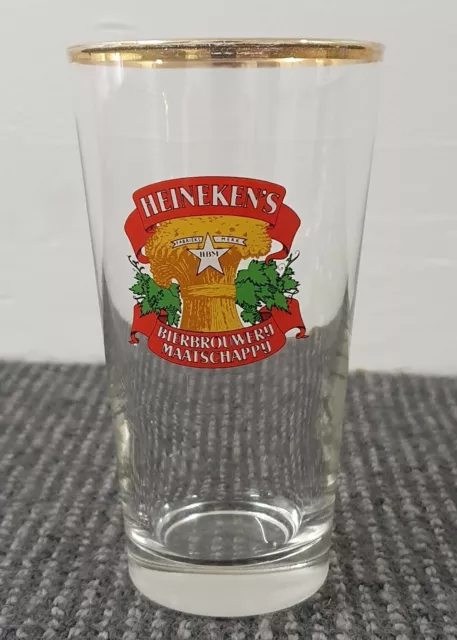 🔶️Heineken Man Cave Hotel Quality Beer Glass 1/2 Pint Advertising Brewerania