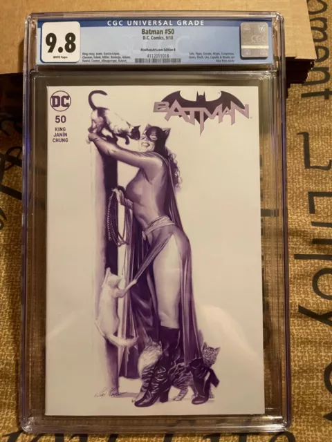 Batman # 50 CGC 9.8 NM  + / Mint Ltd Sketch B & W Variant  Alex Ross !!