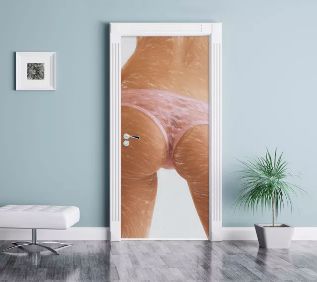 Sexy Glutei Donna IN Biancheri Intima Arte Pastello Effetto - Porta 200x90cm