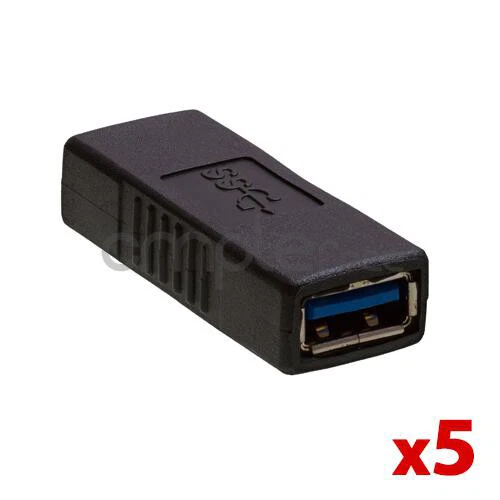 5 Pack USB 3.0 Type A Female to Female Adapter Coupler Changer Connector NEW