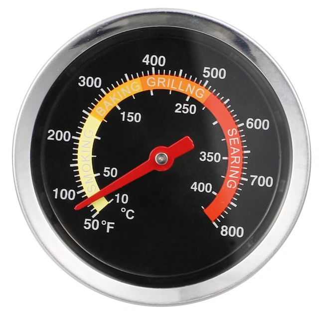 Termómetro Pan Freido Barbacoa Lector de Temperatura Plata Acero Inoxidable