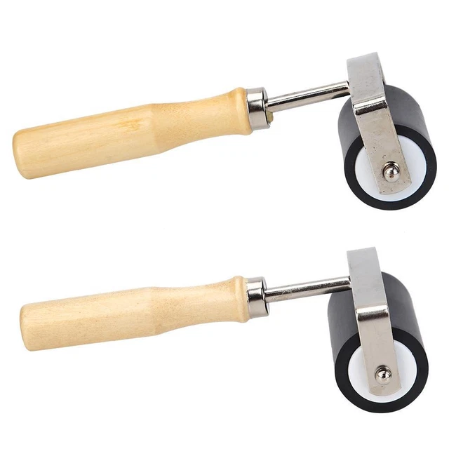 HARD RUBBER ROLLER Wooden Handle Printing Ink Brayer Artist Art Craft ...