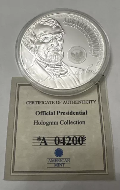 ABRAHAM LINCOLN 16TH PRESIDENT US , American Mint, Hologram Collection