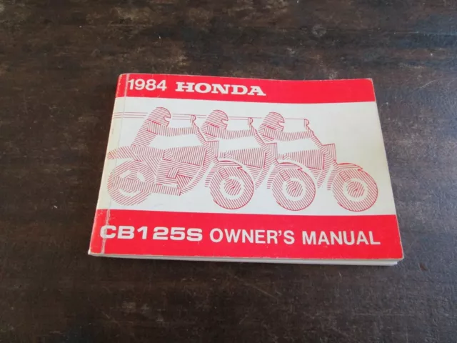 Honda CB125S 1984 Owner's Manual Manuel du conducteur Fahrer-Handbuch