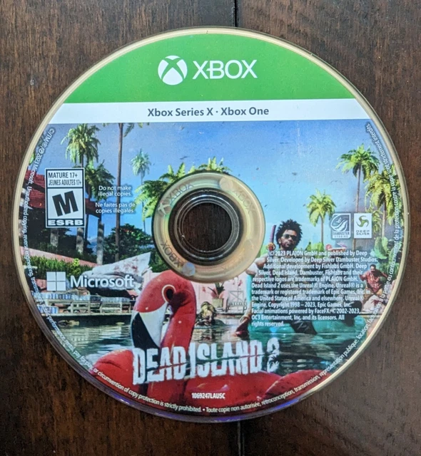 DEAD ISLAND 2 Xbox One Series X Game Disc Only No Case Full Game FREE
