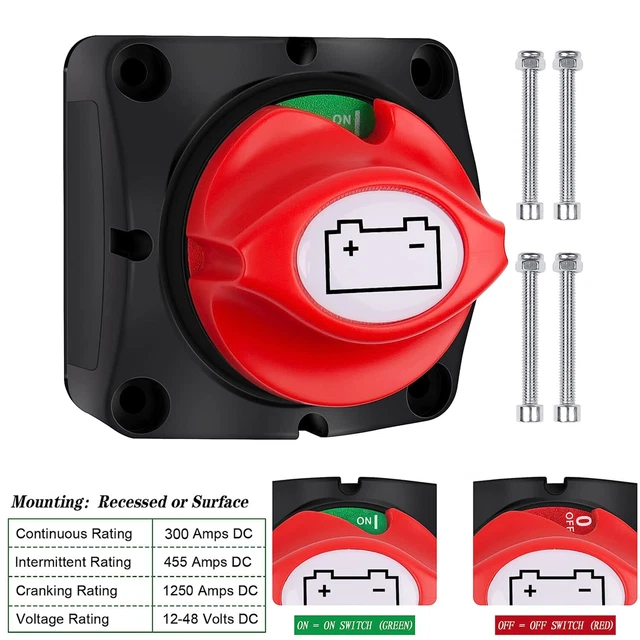 Interruttore di separazione batteria auto 300 A interruttore principale interruttore di corrente 48 V barca veicolo camion
