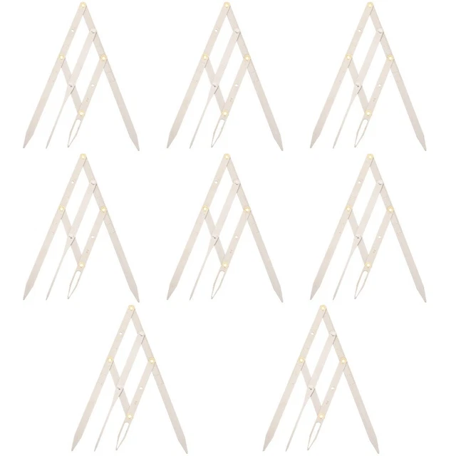 Vice Ruler 8 PCS VICE Second Generation Scale Microblading Golden Eyebrow Ruler ...