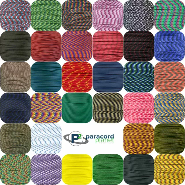 550 Paracord Rope (Parachute Cord) Mil Spec Type III 7 Strand - 25,50,100 Feet