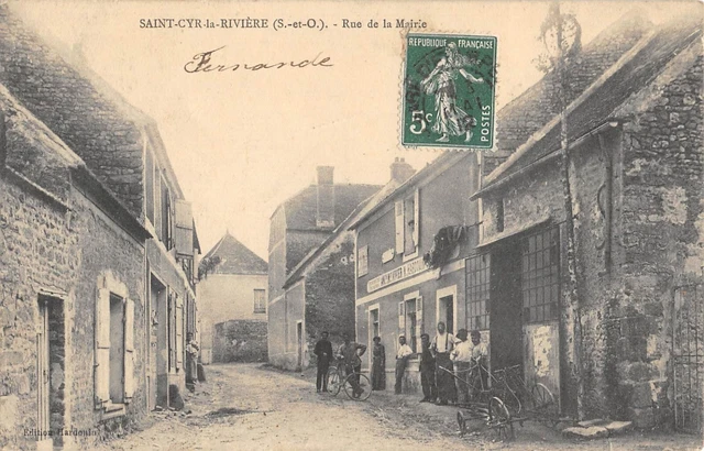 Cpa 91 Saint Cyr La Riviere / Rue De La Mairie