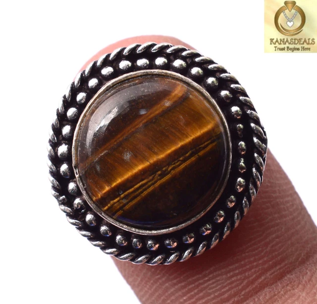 Tiger Eye Plated Ring Marvelous Jewellery 6 GM Value-Priced @1.99-69886