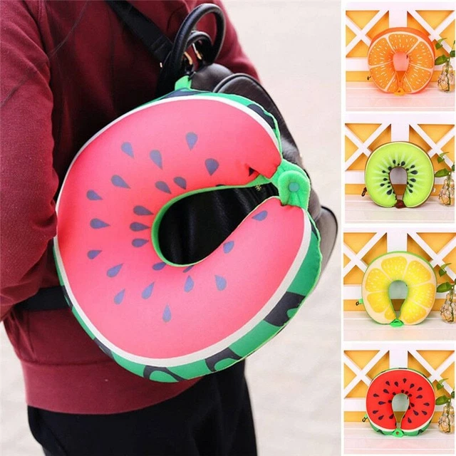 Memory Foam Fruit U Shaped Travel Pillow Neck Support Head Rest Cushion Pillow