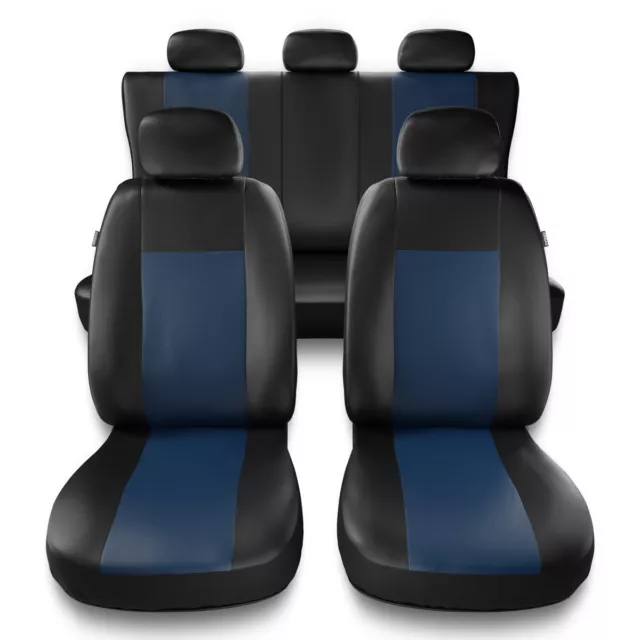 Fundas de asientos para Ford Fiesta (MK5 MK6 MK7 MK8) - Negro Azul - CM-BL