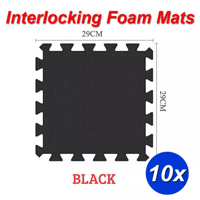 10x Soft EVA Rubber Foam Kids Baby Play Interlocking Floor Mat Camping Gym NEW 2