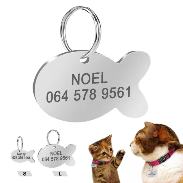 Small Dog Cat ID Tag for Collars Engraved Pet Id Tags Free Engrave Name Phone